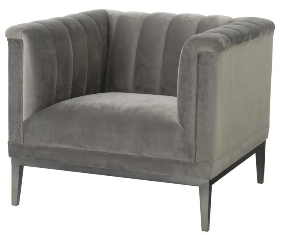 Aktuell Casa Padrino poltrona di lusso grigio 89 x 86 x H. 75 cm - Mobili Soggiorno