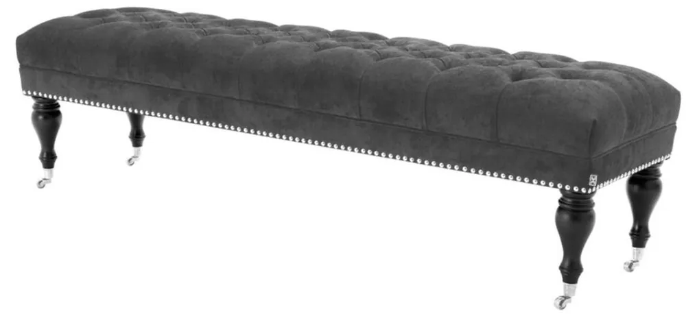 Billig Panca da salotto Casa Padrino grigio scuro 160 x 46 x H. 45 cm - qualità di lusso