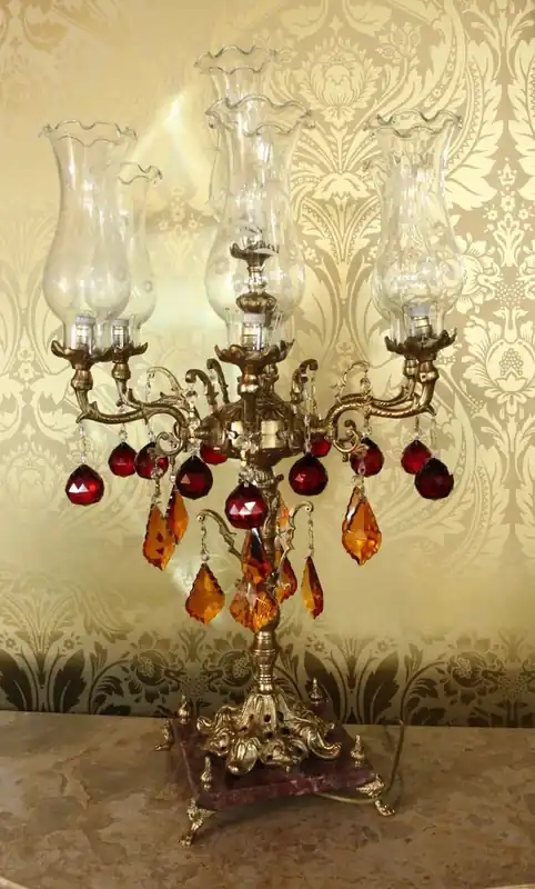 Aktuell Casa Padrino Baroque Crystal Stool Light - H 86 cm - Antique Style - Chandelier Chandelier