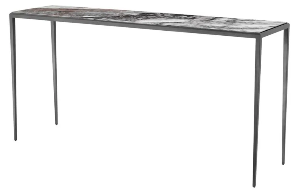 Casa Padrino consolle da salotto in bronzo con piano in marmo bianco 152 x 40 x H. 76 cm - mobili di lusso Nur Heute