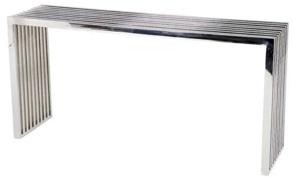 Casa Padrino tavolo console in lamiera di lusso in acciaio inox 150 x 38 x H. 73 cm - arredamento design Direkt Vom Hersteller