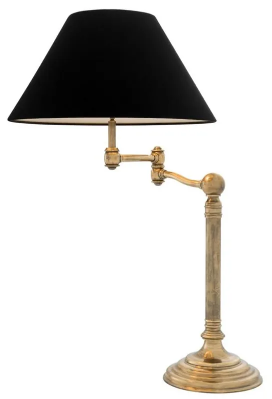 Nur Für Kurze Zeit Casa Padrino lampada da tavolo di lusso con braccio oscillante in ottone d'ottone 27 x 50 x H. 90 cm - mobili da soggiorno