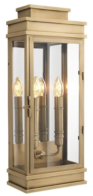 Beliebt Casa Padrino lampada da parete ottone antico 23 x 13 x H. 58 cm - mobili da salotto di lusso
