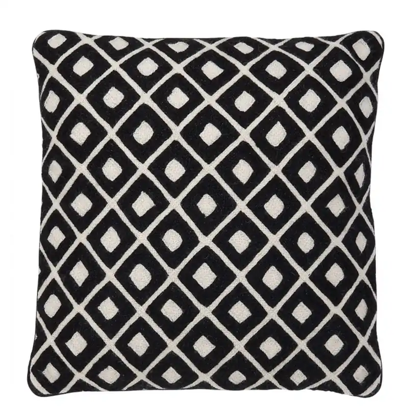 Schnäppchen Casa Padrino cuscino nero con motivo 50 x H. 50 cm - qualità di lusso