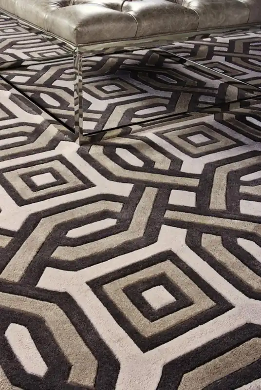 Casa Padrino tappeto di design in lana della Nuova Zelanda 200 x 300 cm - moquette soggiorno di lusso Finale Aktion