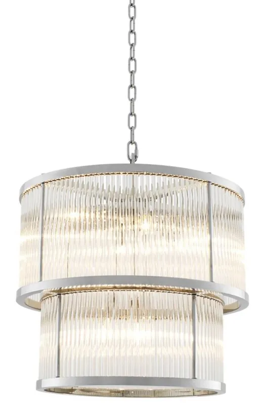 Casa Padrino Lampadario Argento 55 x H. 59 cm - Collezione di Lusso Schneller Versand
