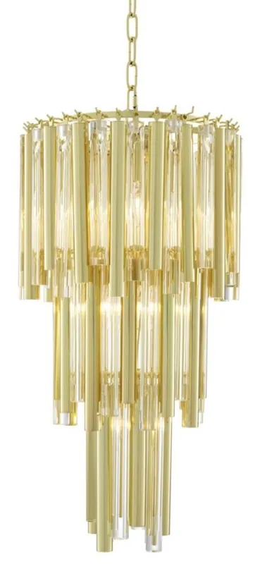 Sofort Bestellen Casa Padrino lampadario di lusso oro diametro 35 x H. 68 cm - arredamento hotel