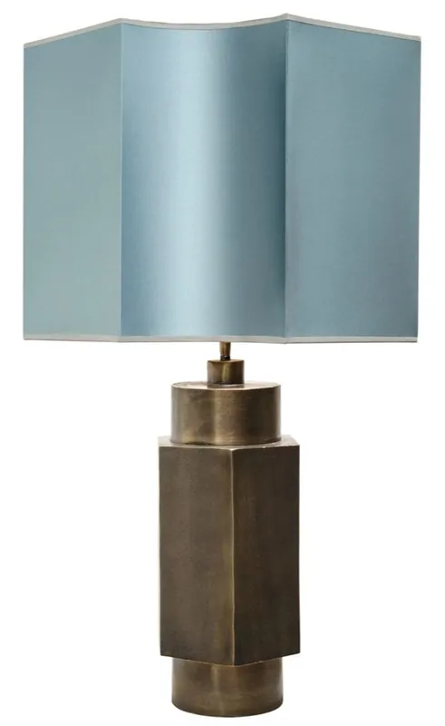 Casa Padrino lampada da tavolo di lusso nero opaco / turchese 55 x H. 89 cm - qualità di lusso Echt
