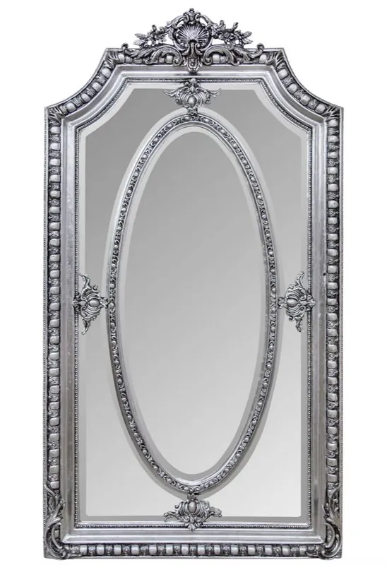 Casa Padrino specchio in stile antico / specchio da parete in argento 118 x H. 207 cm - Mobili in Stile Barocco Direktkauf