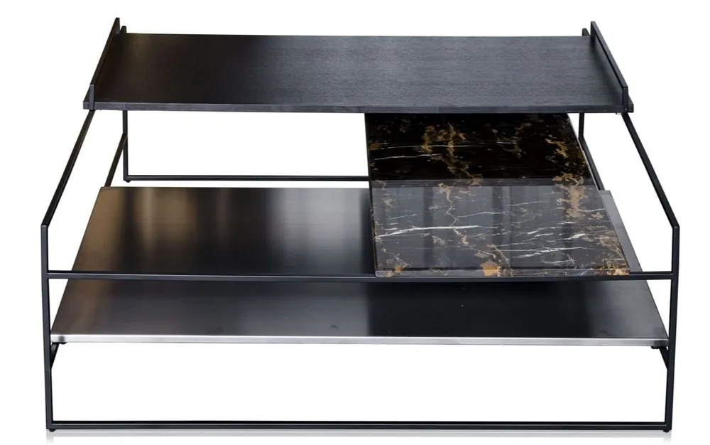 Preis Gesenkt Casa Padrino tavolo basso di lusso nero 100 x 100 x h 39,5 cm - Tavolino da Salotto Design