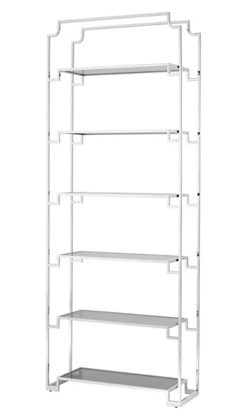 Sonderaktion Casa Padrino armadio scaffale da soggiorno argento 90 x 32 x 230 cm - Mobili di Lusso