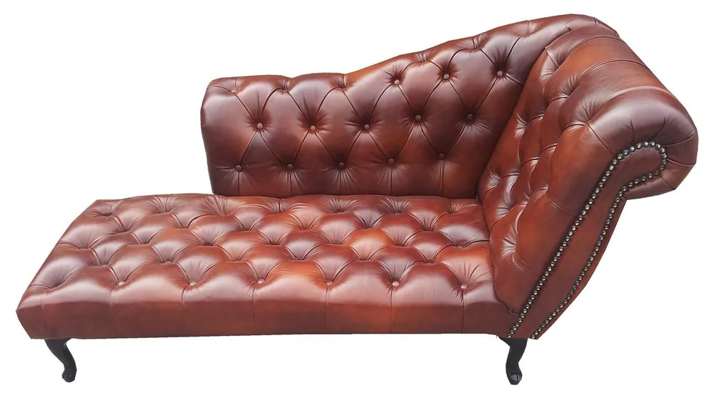 Geprüft Chesterfield Recamiere / chaise longue Grigio antico dalla casa Casa Padrino - salotto chaise longue