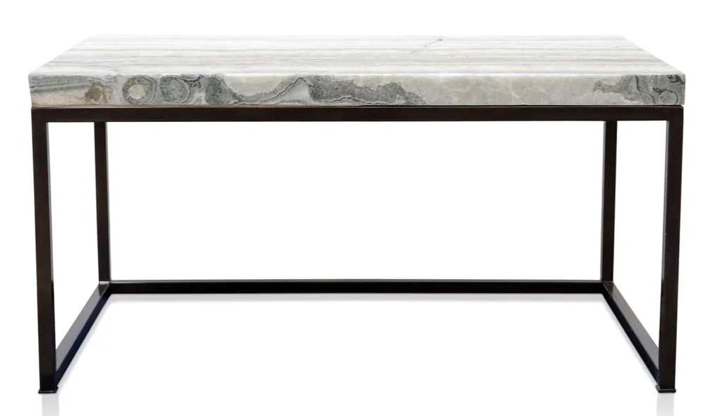 Sonderaktion Casa Padrino tavolo basso da salotto con tavolo in pietra naturale 80 x 50 x H. 40 cm - Tavolino di Lusso