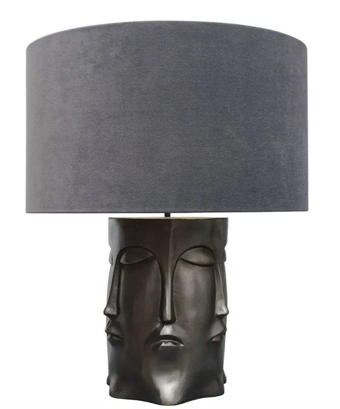 Mega-Angebot Casa Padrino lampada da tavolo di lusso in bronzo nero con lampada antracite 60 x H. 73 cm - Lampade da Ristorante dell'hotel