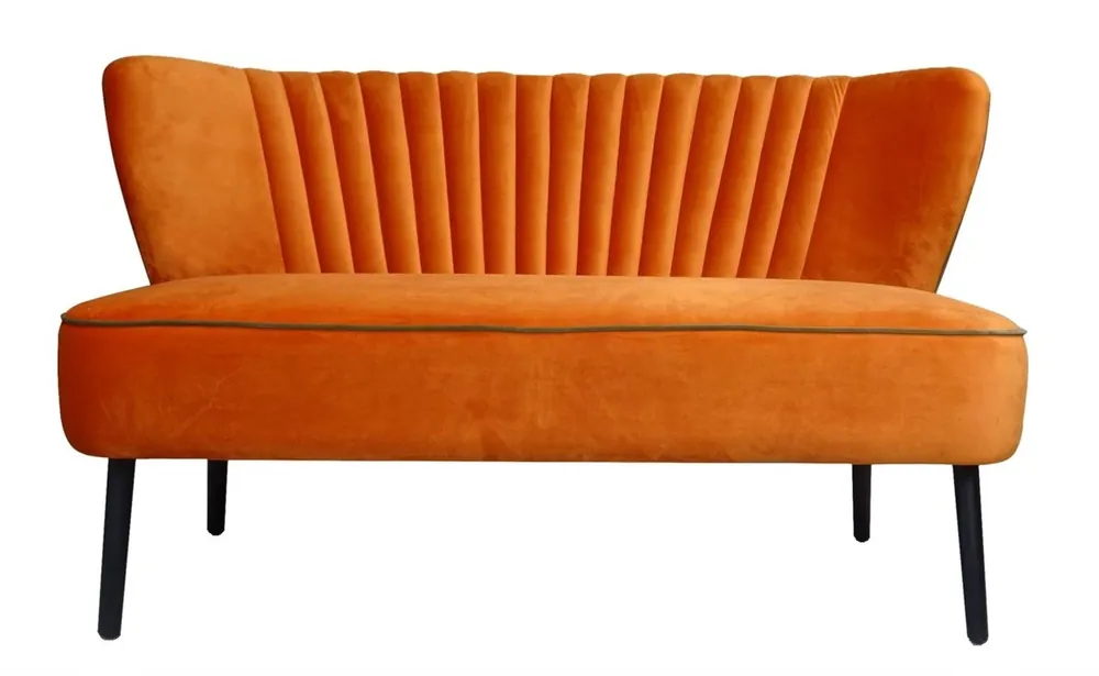 Casa Padrino divano da soggiorno di lusso arancione 129 x 75 x H. 73,5 cm - Mobili Design Markenware
