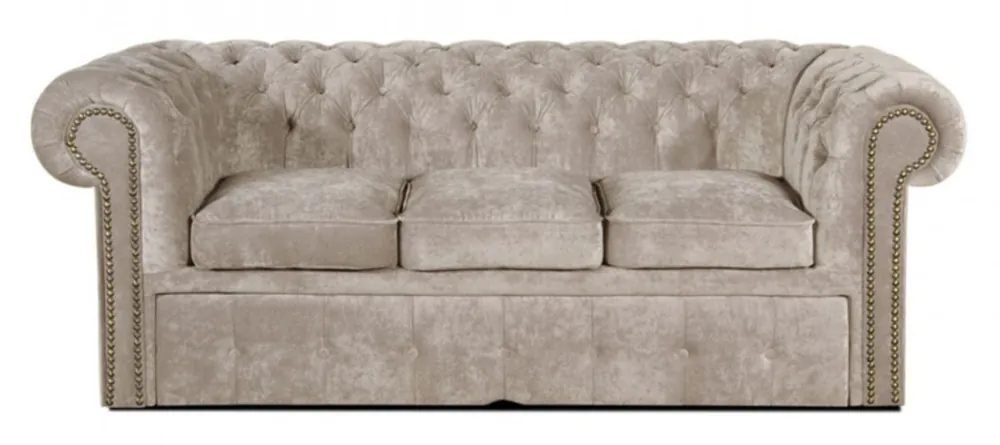 Casa Padrino Divano a 3 Posti Grigio 210 x 100 x H. 78 cm - Lusso Chesterfield Divano Letto Wochenendangebot
