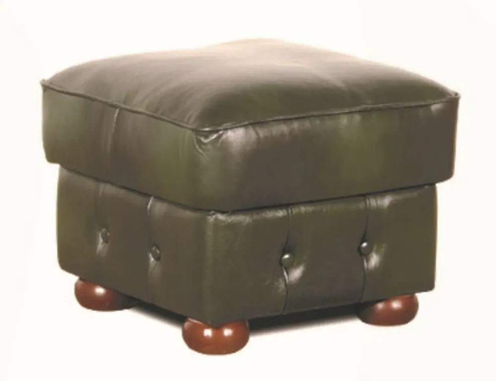 Neu Im Sortiment Casa Padrino Chesterfield sgabello in cuoio genuino scuro verde 50 x 50 x H. 54 cm - Mobili Soggiorno
