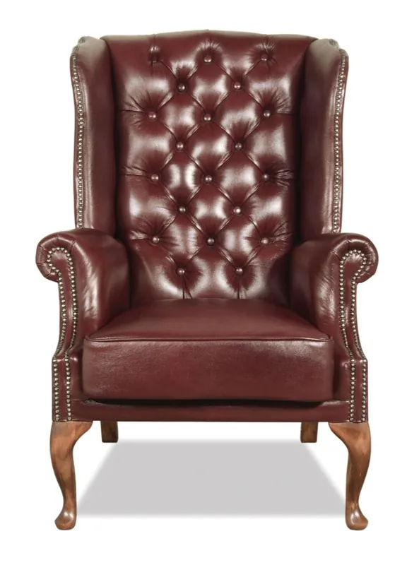 Casa Padrino Chesterfield Sedia da Letto Cuoio Genuino Rosso Scuro 80 x 80 x H. 110 cm - Poltrona di Lusso Solange Der Vorrat Reicht