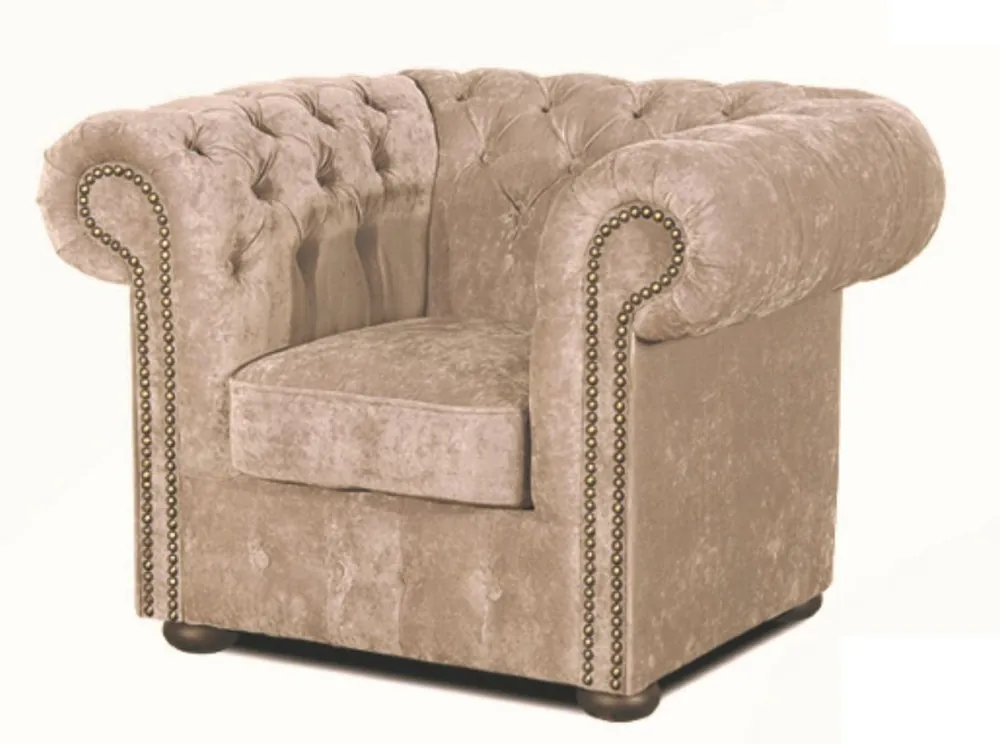 Rabatt Casa Padrino Chesterfield Poltrona di Lusso Grigio 110 x 90 x H. 78 cm - Qualità di Lusso