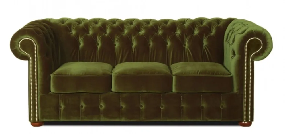 Direkt Vom Hersteller Casa Padrino Chesterfield Divano a 3 Posti Verde Scuro 200 x 90 x H. 78 cm - Qualità di Lusso