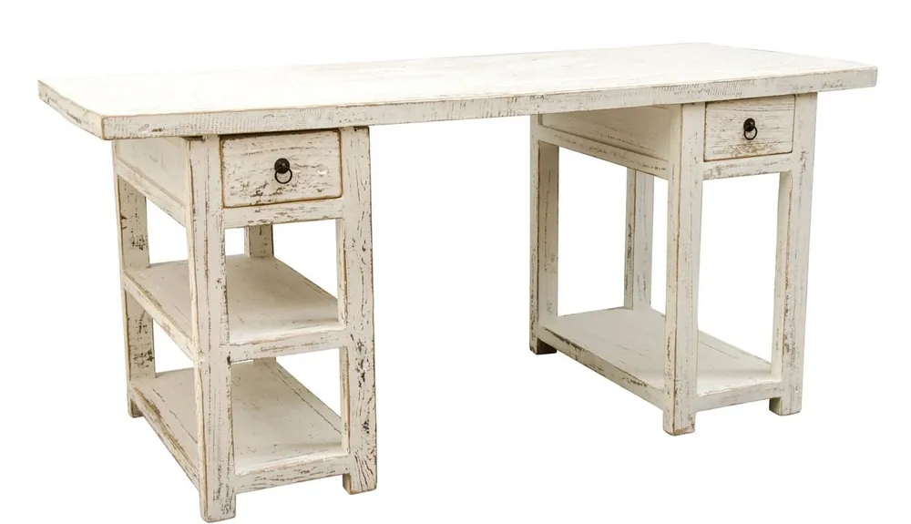 Casa Padrino scrivania in stile country bianco antico 170 x 70 x H. 80 cm - Mobili da Ufficio in Stile Country Neu