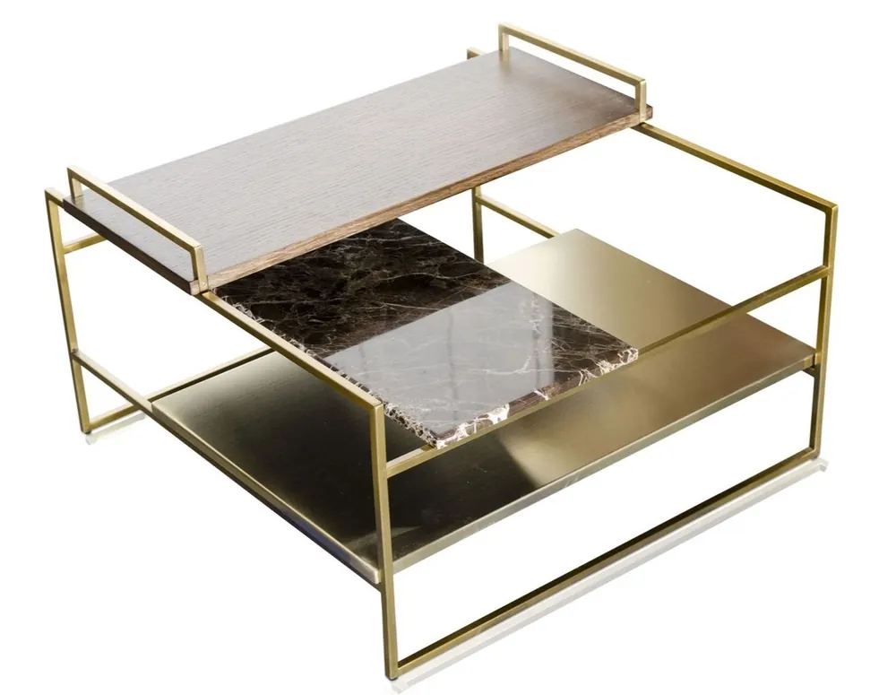 Casa Padrino tavolo basso di lusso oro 60 x 60 x H. 36,5 cm - Tavolino da Salotto Design Abverkauf