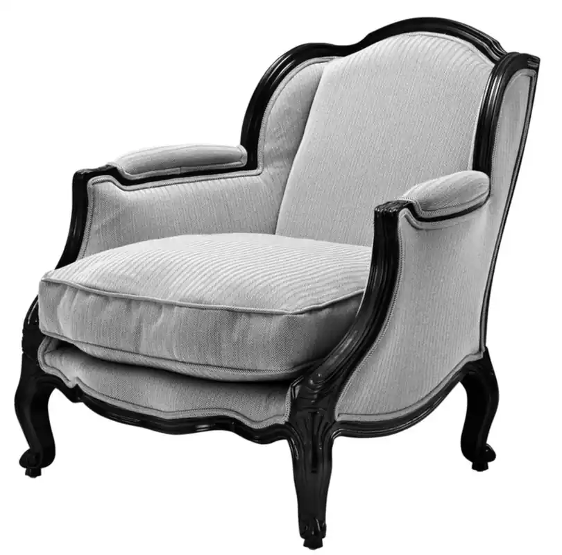 Nur Heute Casa Padrino poltrona di lusso in stile antico nero / bianco 76 x 80 x H. 85 cm - Arredamento Hotel