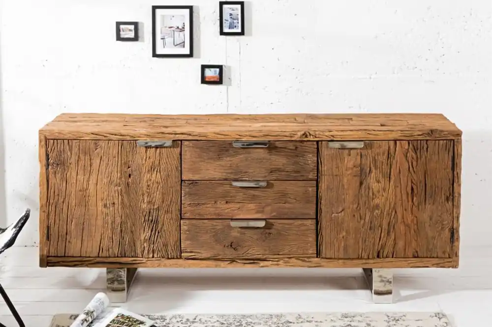 Markenprodukt Credenza di lusso Casa Padrino L.160 x H.75 x T.40 - Mobile TV - cassettiera - Fatto a mano in legno massello!