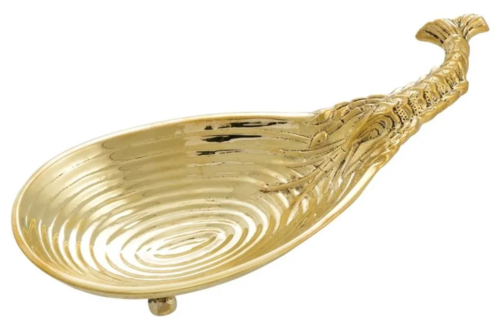 Markenprodukt Casa Padrino vassoio da portata di lusso ottone 22 x 9,5 x H. 4 cm - Accessori per la Ristorazione