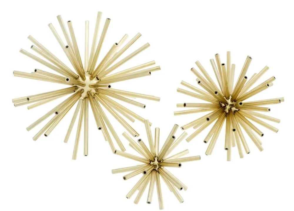 Neue Ware Casa Padrino decorazione di design di lusso set di 3 ottone - Decorazione Soggiorno
