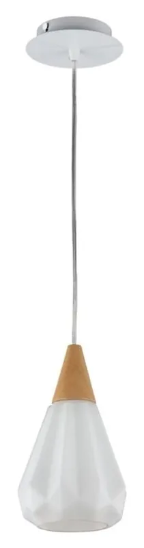 Casa Padrino lampada a sospensione di lusso bianco / naturale Ø 13 x H 26 cm - Lampada a Sospensione di Lusso Geprüft