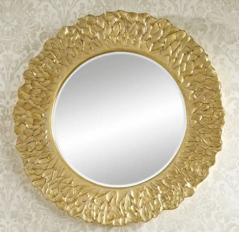 Zertifiziert Casa Padrino specchio per hotel / ristorante oro Ø 110 cm - Qualità di Lusso