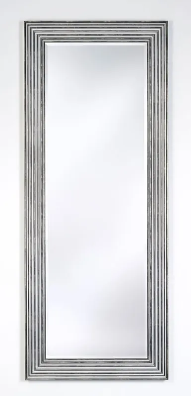 Casa Padrino specchio soggiorno lusso argento / nero 67 x H. 167 cm - Accessori Soggiorno Ausverkauf