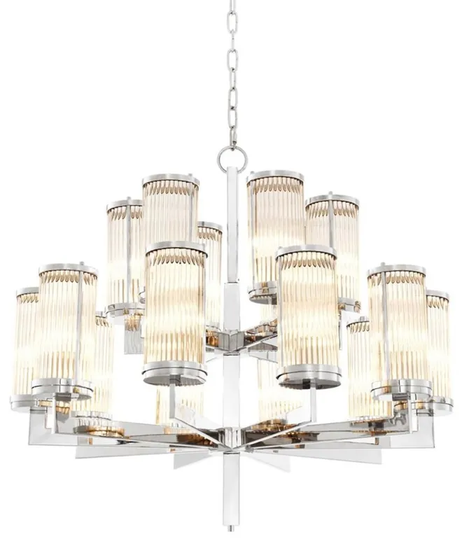 Casa Padrino lampadario di lusso argento 75,5 x H. 73 cm - Arredamento Ristorante dell'hotel Super-Preis