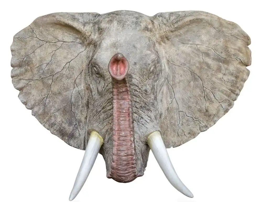 Casa Padrino parete decorativa elefante grigio 215 x 67 x H. 170 cm - Decorazione Murale di Lusso Schneller Versand