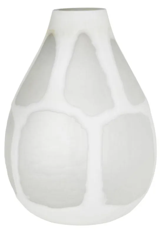 Sonderaktion Casa Padrino vaso deco in vetro bianco Ø 24 x H. 33 cm - Decorazioni di Lusso