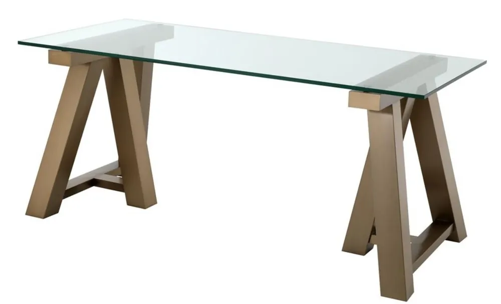 Casa Padrino scrivania di lusso ottone 180 x 80 x H. 78 cm - Mobili da Ufficio di Lusso Sonderangebot