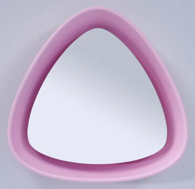 Sofort Bestellen Casa Padrino specchio design di lusso rosa 64 x H. 63 cm - Specchio da Parete Design con Luce