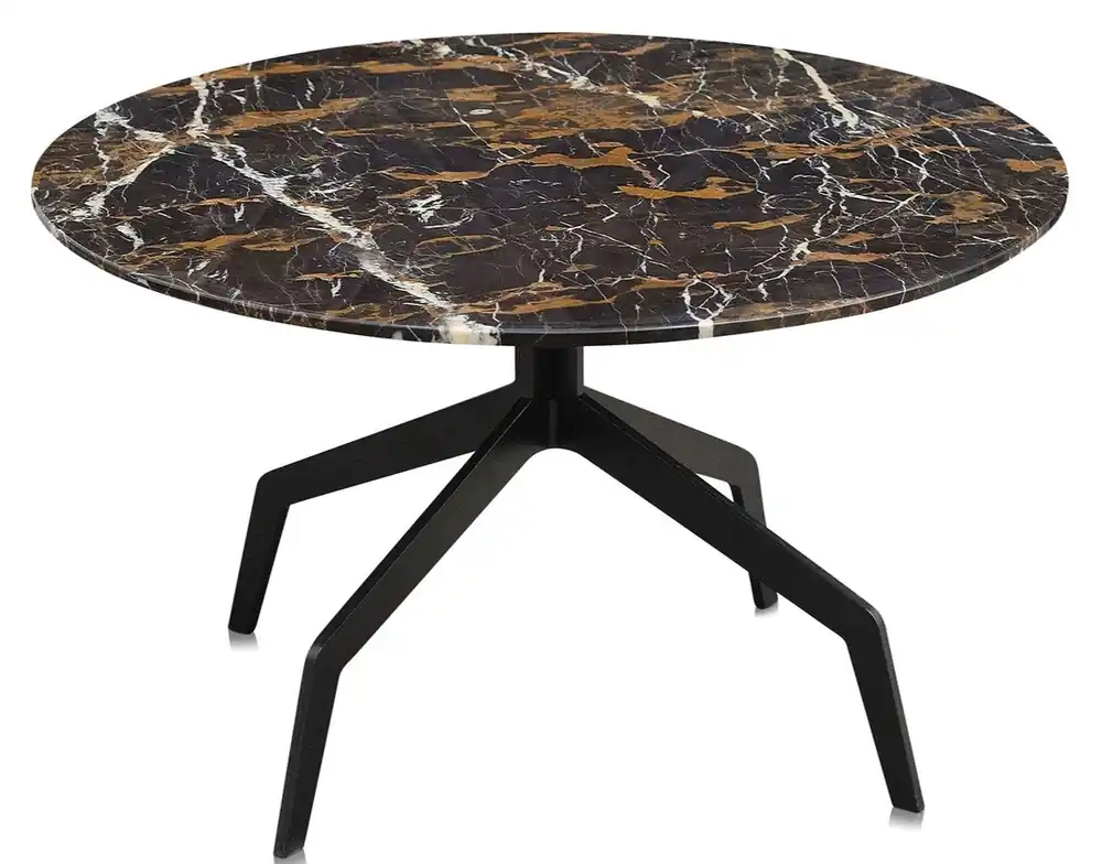 Casa Padrino tavolino da salotto di lusso nero Ø 70 x H. 40 cm - Mobili da Soggiorno di Lusso Sale