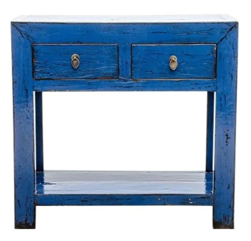 Casa Padrino console stile country stile antico blu 90 x 40 x H. 85 cm - Mobili in Stile Country Neue Kollektion