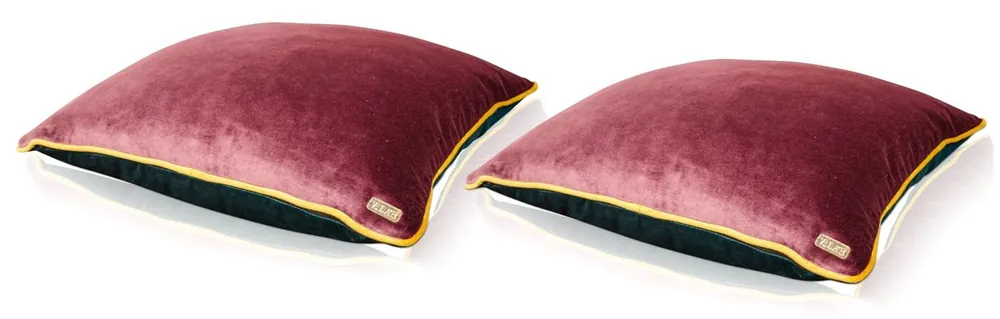 Casa Padrino cuscini set di 2 decorativo per soggiorno viola / turchese / giallo 50 x 50 cm - Collezione di Lusso Schnäppchen