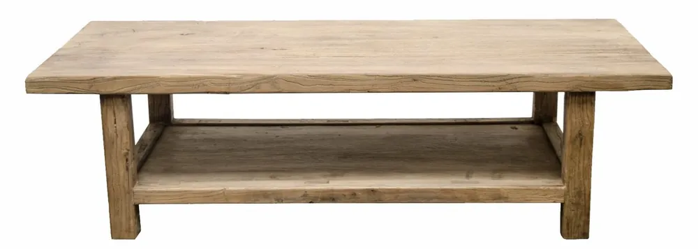 Nur Heute Casa Padrino tavolino stile country colori naturali 160 x 60 x H. 45 cm - Mobili per Soggiorno in Stile Country