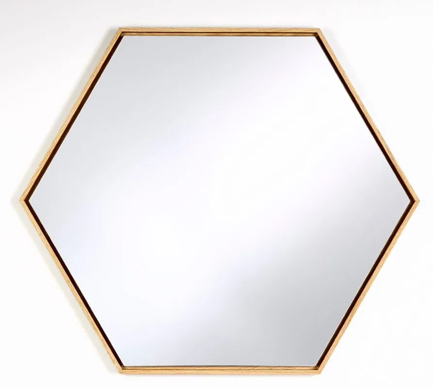 Rabatt Casa Padrino specchio di lusso con cornice in legno naturale 52 x H. 45 cm - Specchio da Parete del Soggiorno