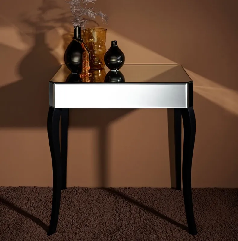 Nur Für Kurze Zeit Casa Padrino tavolino da salotto di lusso in vetro specchiato con cassetto 71 x 41 x H. 76 cm - Arredo Hotel