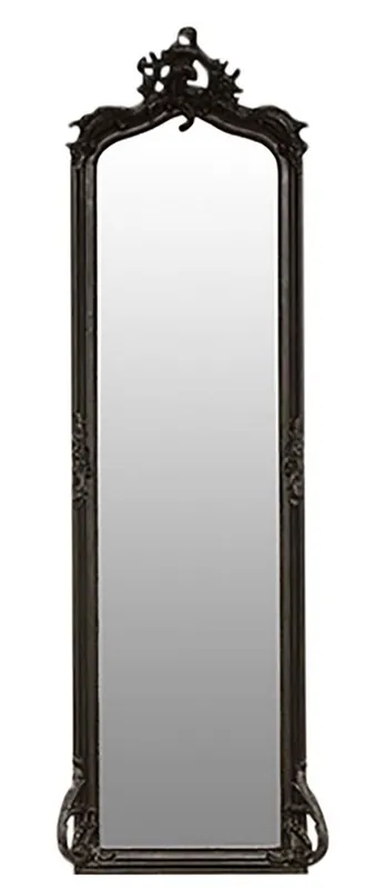 Schneller Versand Casa Padrino specchio a parete barocco nero 54 x H. 172 cm - Specchio Soggiorno in Stile Barocco