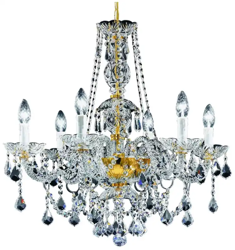 Neu Im Sortiment Casa Padrino lampadario in cristallo barocco oro Ø 62 x H. 61 cm - Apparecchi e Lampadari in Stile Barocco