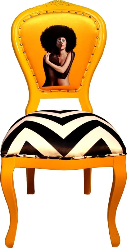 Knallerangebot Sedia da pranzo di lusso barocca Casa Padrino senza braccioli Swan con corona con strass Bling Bling - Sedia di design - Edizione limitata