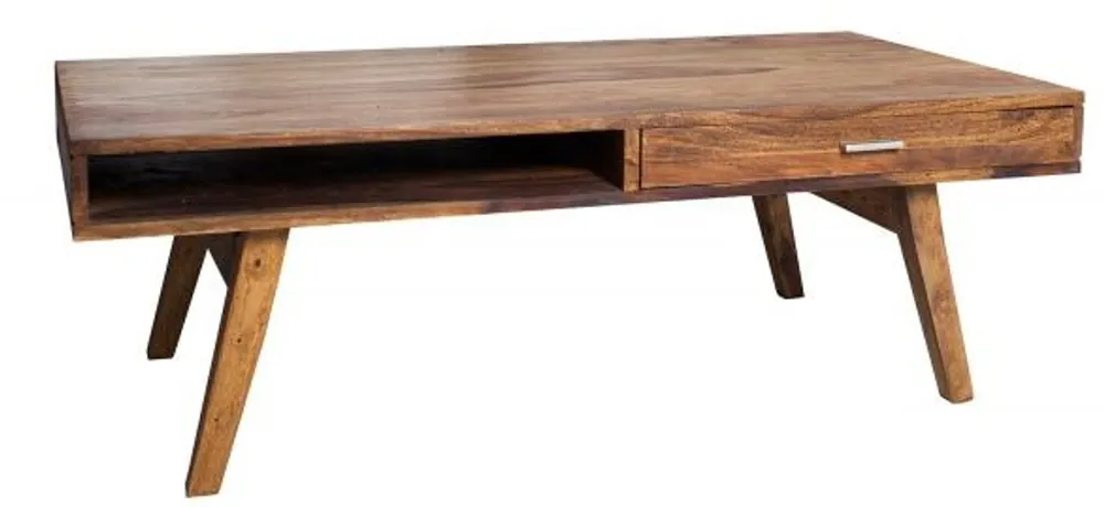 Angebot Tavolino da salotto in legno massello di design Casa Padrino nature 120 x 40 cm - tavolo da salotto
