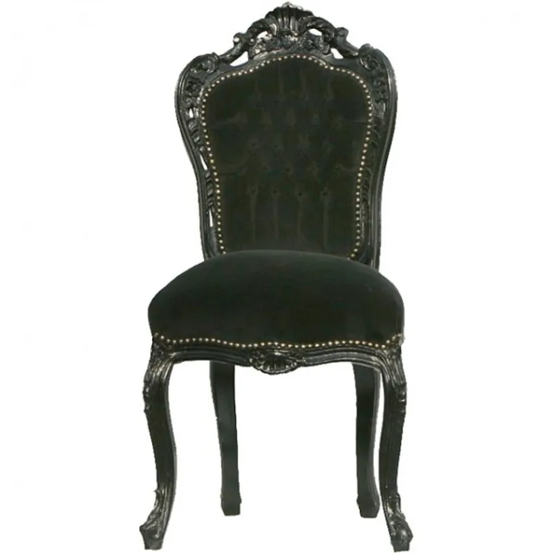 Casa Padrino Barocco Cena Chair Nero / Nero Sonderangebot