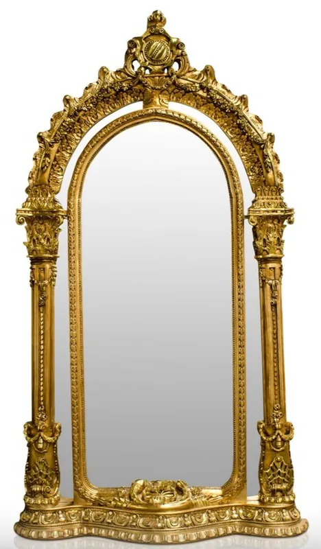 Casa Padrino Barocco Specchio Standing Oro 134 x H. 257 cm - Nobile e Sontuoso Direkt Vom Hersteller